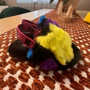 UGG fluff yeah party spots slippers